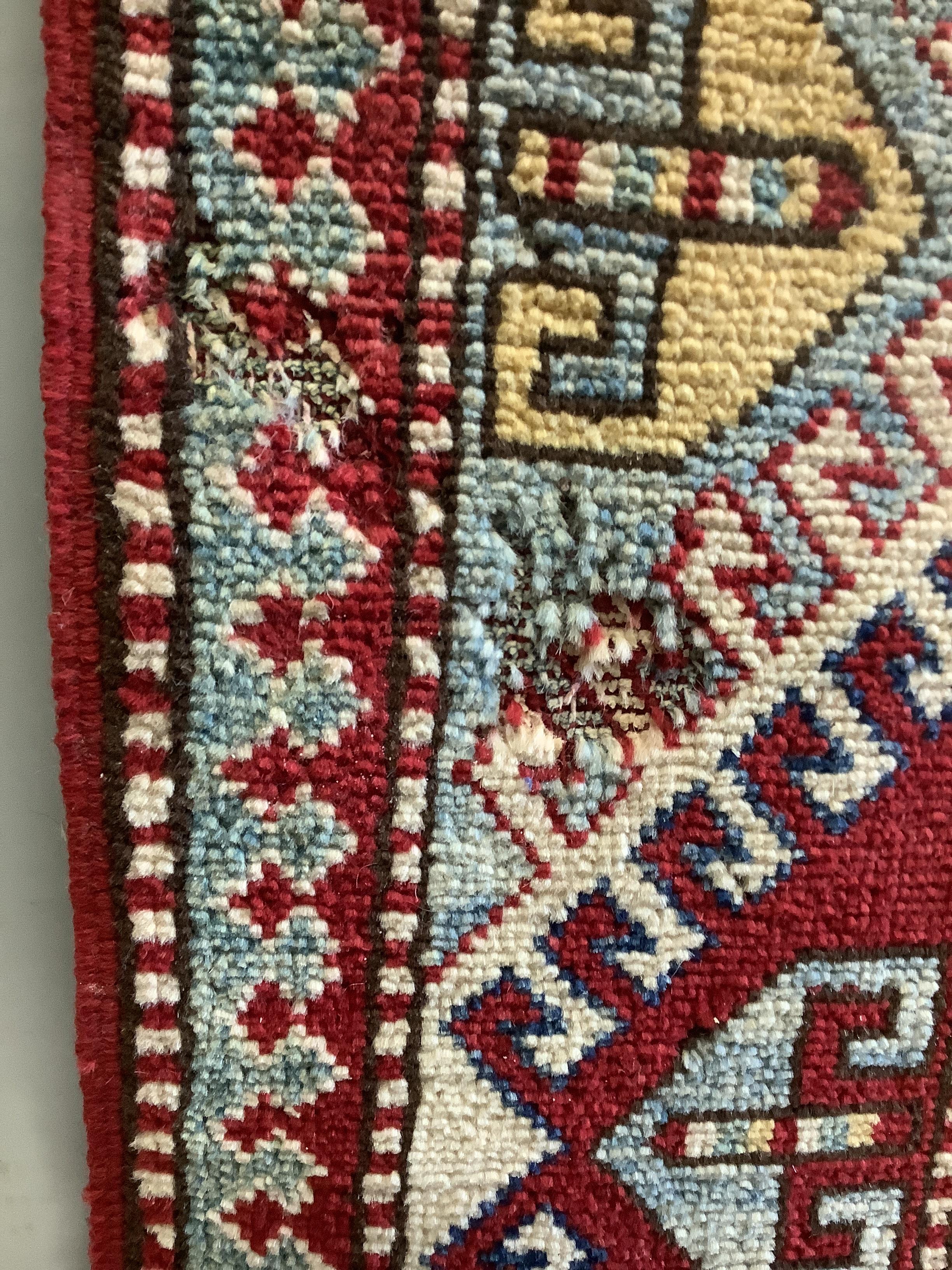 Two Caucasian style rugs, larger 202 x 162cm